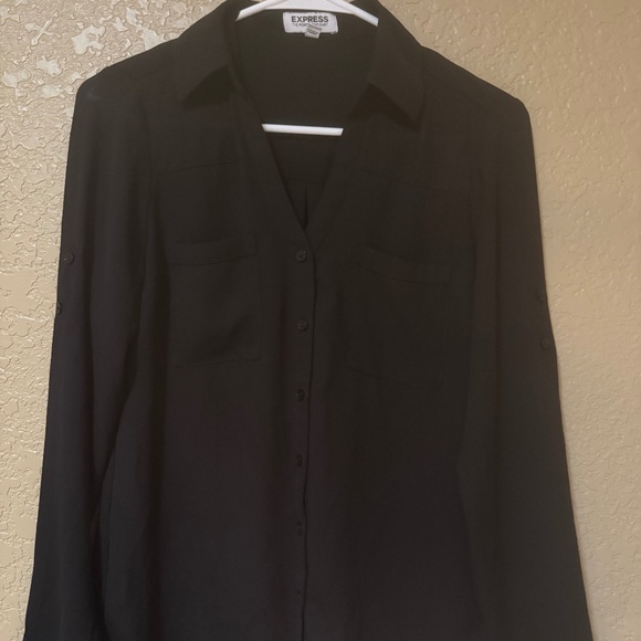 Express Portofino Shirt, XS, Black - Picture 1 of 4